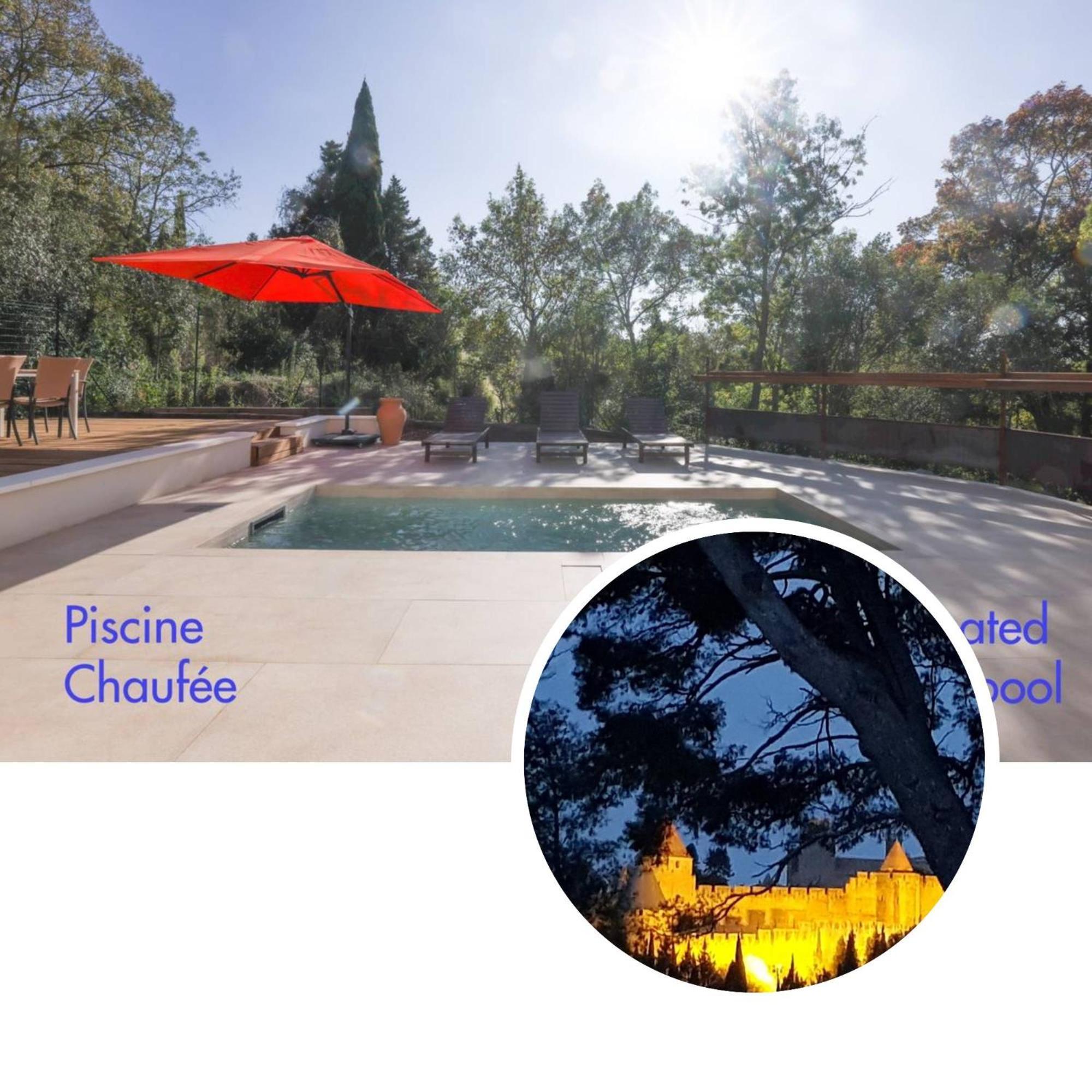 Villa St Francois Piscine Privee Chauffee ,Clim ,Parking Gratuit Carcassonne Extérieur photo